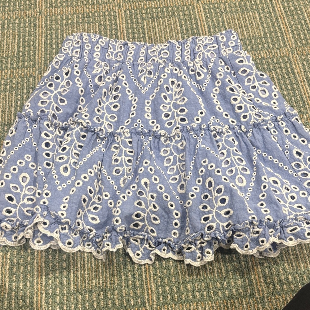 Chic Blue and White Women's Mini Skirt